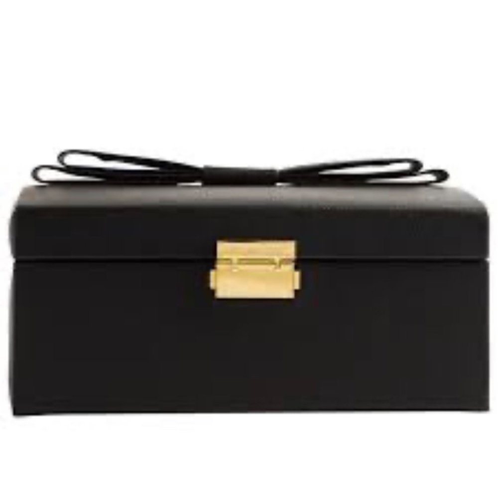 Origami owl jewelry box NEW black leather expands locks